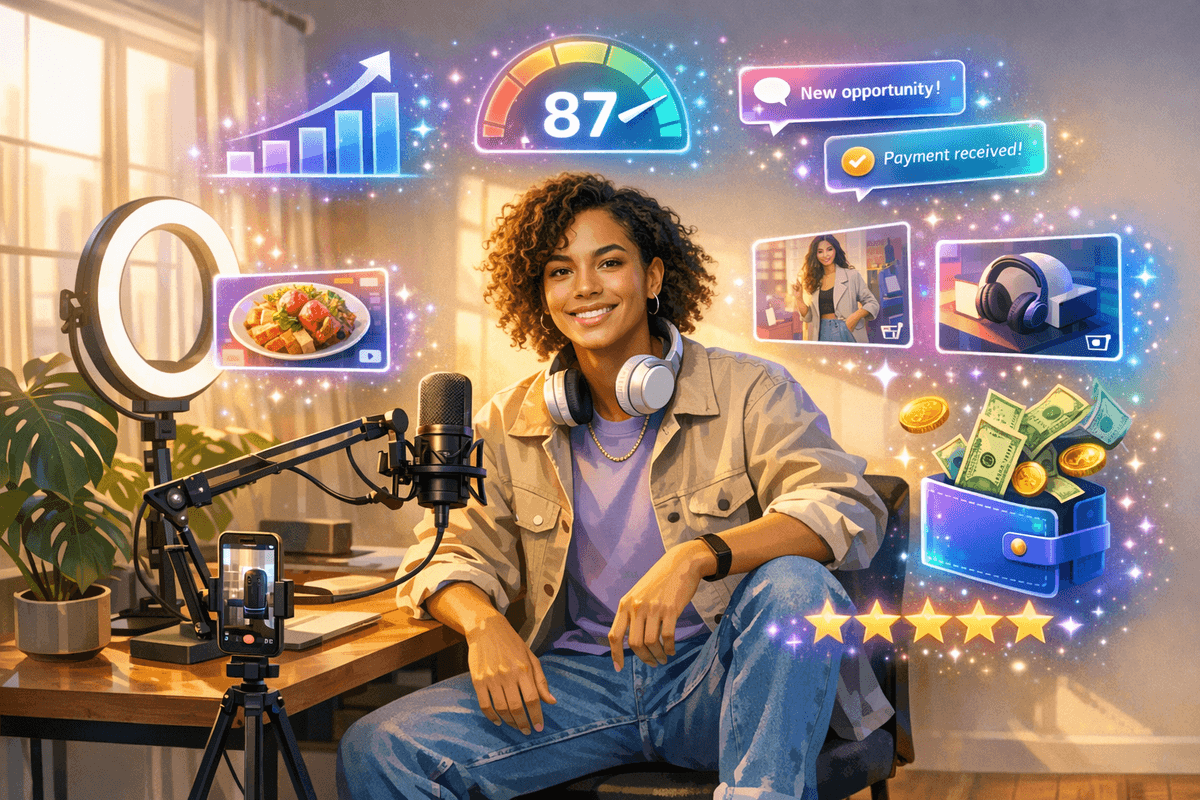 Creadores UGC produciendo contenido